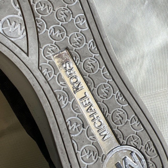 Michael Kors pattern Monogram Signature Tennis Logo Black Sneakers Shoes 9.5 - Picture 5 of 11